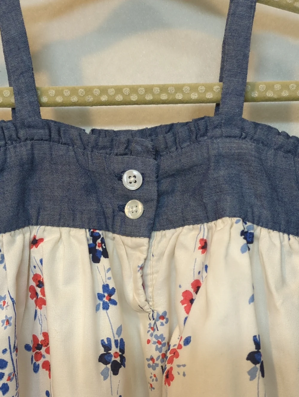 Baby Gap Red White and Blue Floral Dress 12-18 months